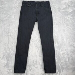 Levi's Jeans Mens 33x32 (Fits 33x31.5) Black 511 Slim Fit Dark Wash Classic